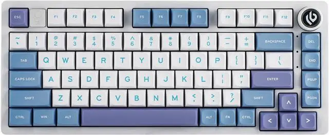 Main image of EPOMAKER x LEOBOG Hi75 Aluminum Alloy Wired Mechanical Keyboard, Programmable Gasket-Mounted Gaming Keyboard with Mode-Switching Knob, Hot Swappable, NKRO, RGB (White Purple, Nimbus V3 Switch)