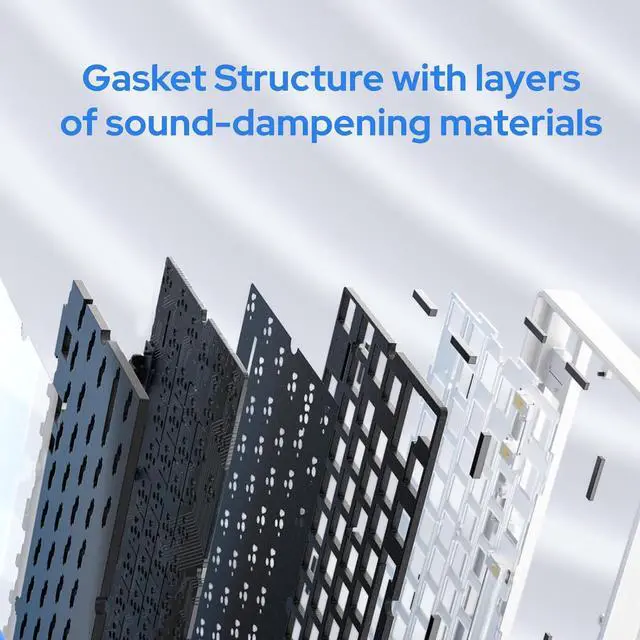 Alt view image 4 of 7 - EPOMAKER x LEOBOG Hi75 Aluminum Alloy Wired Mechanical Keyboard, Programmable Gasket-Mounted Gaming Keyboard with Mode-Switching Knob, Hot Swappable, NKRO, RGB (White Purple, Nimbus V3 Switch)