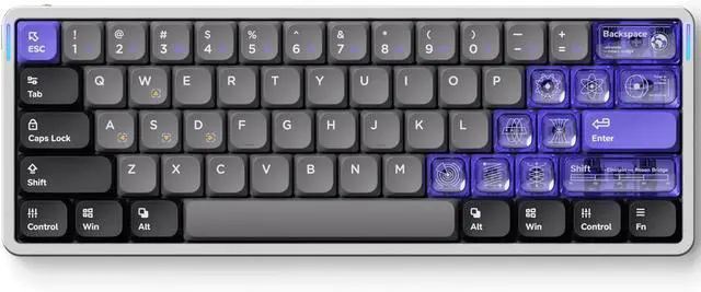 Main image of nuphy Air60 HE Wired Magnetic Gaming Keyboard,61 Keys Rapid Trigger,60% Compact,Actuation Point Adjustable, 8K Hz Polling Rate,Hall Effect Keyboard Low-Profile Magnetic Jade Switch