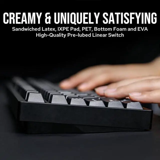 Alt view image 2 of 5 - EPOMAKER P87 TKL Aluminum Wireless Gaming Keyboard, QMK/VIA Programmable Mechanical Keyboard, 87% Bluetooth/2.4Ghz/USB-C Keyboard with CNC Metal Knob and RGB Backlight (Black, Wisteria Linear Switch)