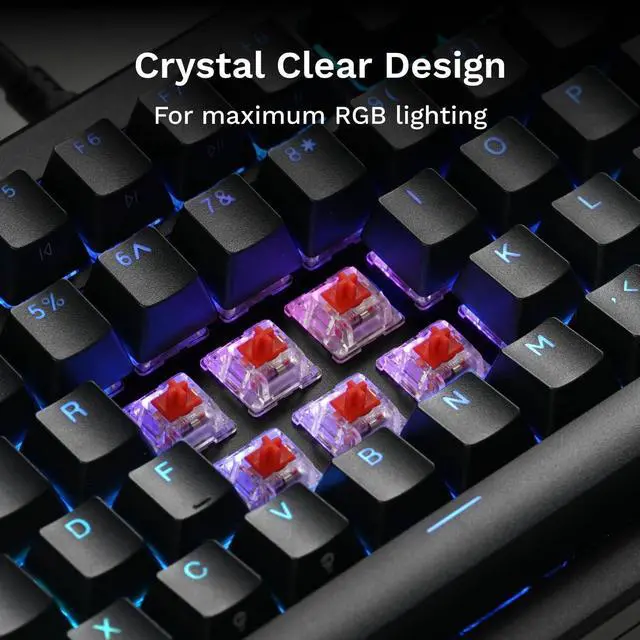 Alt view image 4 of 7 - Glorious - Fox Heavy Linear Switches (110 PCS), Prelubed, Silent Red, Cherry MX Compatible
