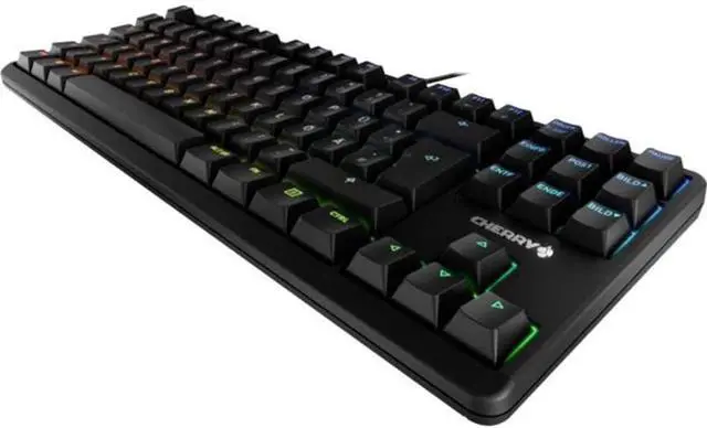 Main image of Cherry MX RGB Mechanical Keyboard with MX Red Silent Gold-Crosspoint Key switches for typists, Programmers, Creator, Coder, Work in The Office or at Home G80-3000N RGB (TenKeyLess (TKL)