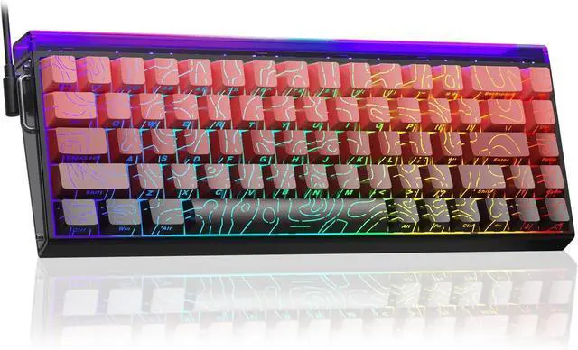 Main image of AULA Hero 68 HE 60% Gaming Keyboard Wired, Hall Effect Magnetic Switch Keyboard with 8K Hz Polling Rate, Side Printed PBT Keycaps, RGB Light Box, Customizable Web Software for PC/Mac Gamers