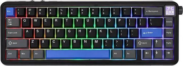 Main image of EPOMAKER HE65 Mag Wireless Magnetic Keyboard with Knob and Screen, 8K Polling Rate in 2.4Ghz and Wired, Actuation-Adjustable Hall Effect Switch, 8000mAh Battery, Creamy Gasket-Mount (Black)