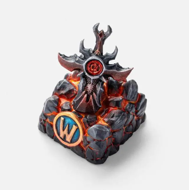 Main image of World of Warcraft Collector Item  Handmade Resin Artisan Keycap  Free in-Game Item  Cherry MX Gaming Keyboard  Individually Numbered  Sword of Sargeras Design