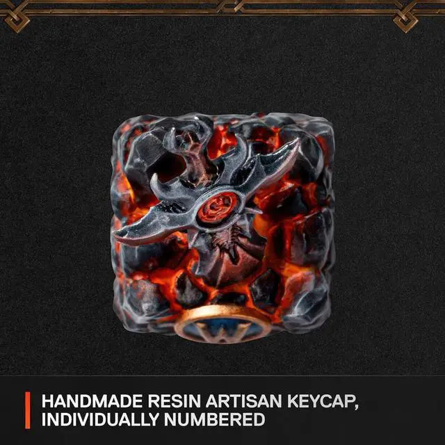 Alt view image 2 of 3 - World of Warcraft Collector Item  Handmade Resin Artisan Keycap  Free in-Game Item  Cherry MX Gaming Keyboard  Individually Numbered  Sword of Sargeras Design