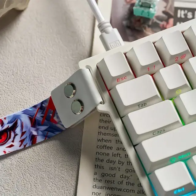 Alt view image 4 of 7 - MADLIONS MAD60 HE Rapid Trigger Magnetic Switch Gaming Keyboard,60% RGB Adjustable Actuation Hall Effect Hyper-Fast 8K Polling Rate PBT Keycaps 61 Keys Mechanical Keyboard for PC/Mac Gamer(White)