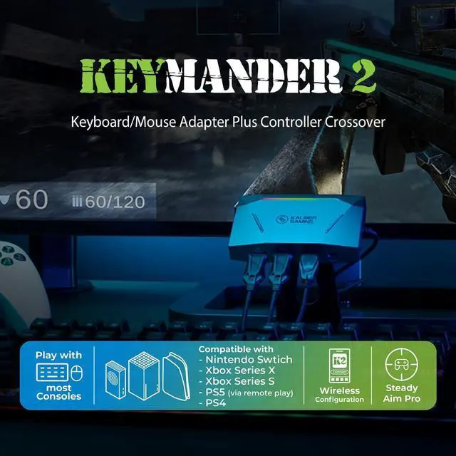 Alt view image 2 of 7 - IOGEAR KeyMander 2 Keyboard/Mouse Adapter Plus Controller Crossover- GE1337P2