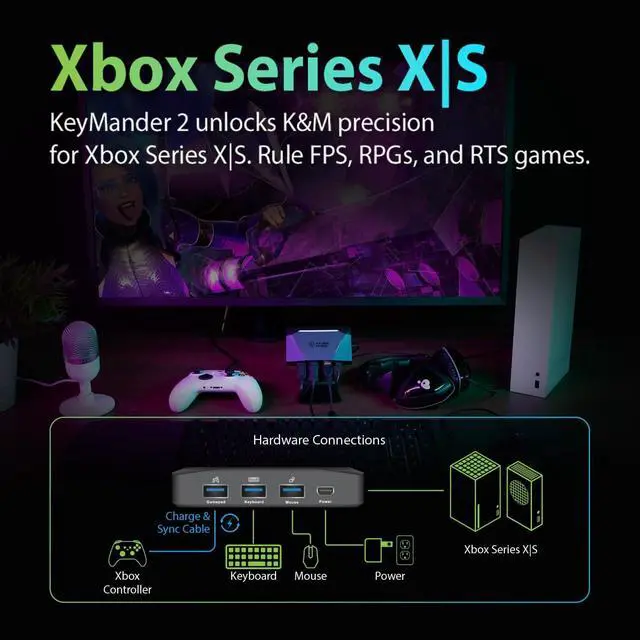 Alt view image 4 of 7 - IOGEAR KeyMander 2 Keyboard/Mouse Adapter Plus Controller Crossover- GE1337P2