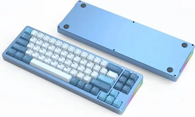 Main image of M71 75% Wireless Mechanical Keyboard, 71 Keys Gaming Keyboard, Hot-swappable RGB Keyboard, CNC Aluminum Alloy Shell Keyboard, Bluetooth/2.4G/Wired, Gasket Mounted for PC/Windows/Mac (Blue)