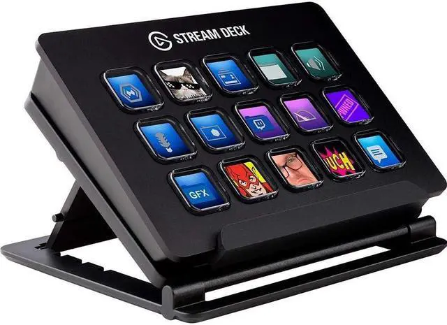 Main image of Elgato Stream Deck Classic - Live Production Controller with 15 Customizable LCD Keys and Adjustable Stand, Trigger Actions in OBS Studio, Streamlabs, Twitch, YouTube and More, PC/Mac