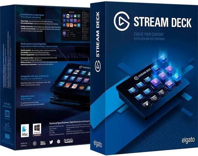 Alt view image 5 of 5 - Elgato Stream Deck Classic - Live Production Controller with 15 Customizable LCD Keys and Adjustable Stand, Trigger Actions in OBS Studio, Streamlabs, Twitch, YouTube and More, PC/Mac