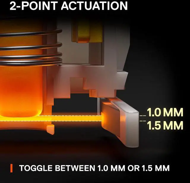Alt view image 5 of 7 - SteelSeries Apex 9 TKL - Mechanical Gaming Keyboard - Optical Switches - 2-Point Actuation - Keyless Compact Size - Removable Switches - US Layout (QWERTY)