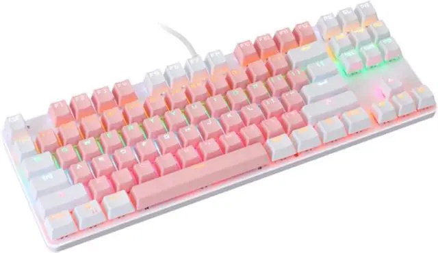 Main image of POPETPOP USB Mechanical Keyboard with RGB Backlight Keys Anti-Conflict Design for Gaming and Work Stylish