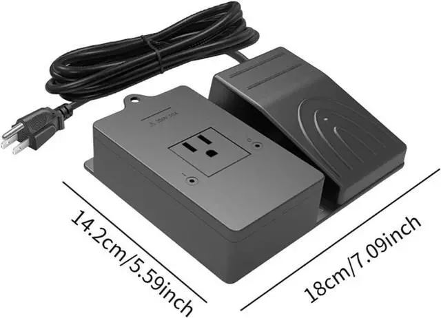 Alt view image 2 of 7 - FVDPWYE Foot Keyboard Pedal Computer Foot Pedal Equipment 16A/250V High Performance Accessories Black for Video Laptop Computer PC