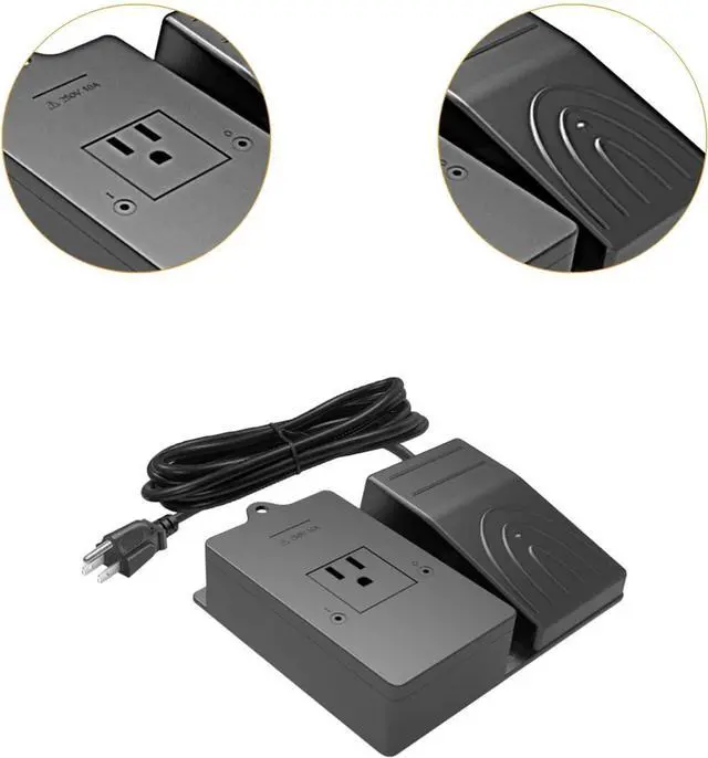 Alt view image 3 of 7 - FVDPWYE Foot Keyboard Pedal Computer Foot Pedal Equipment 16A/250V High Performance Accessories Black for Video Laptop Computer PC