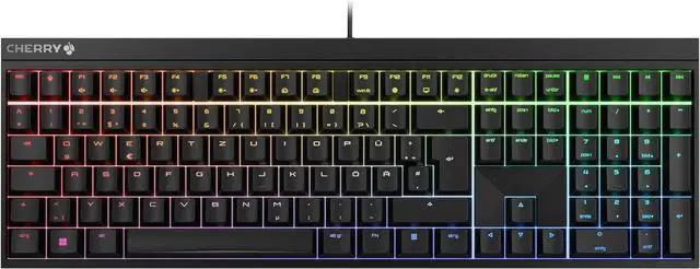 Main image of CHERRY MX 2.0S, Mechanical Gaming Keyboard with RGB Lighting, German Layout (QWERTZ), Wired, Designed in Germany, MX2A Red Switches, Black