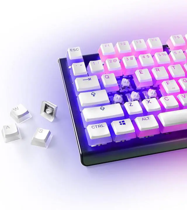 Alt view image 5 of 7 - SteelSeries Apex Pro TKL HyperMagnetic Gaming Keyboard (2023 Edition) + SteelSeries PRISMCAPS PBT Keycaps Bundle