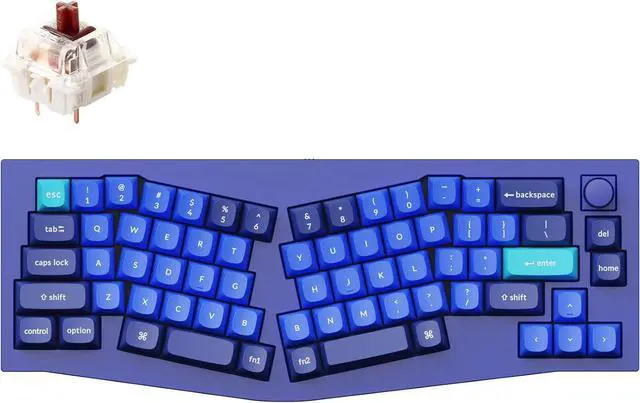 Main image of Keychron Q8 Swappable RGB Backlight Brown Switch Knob Version - Blue