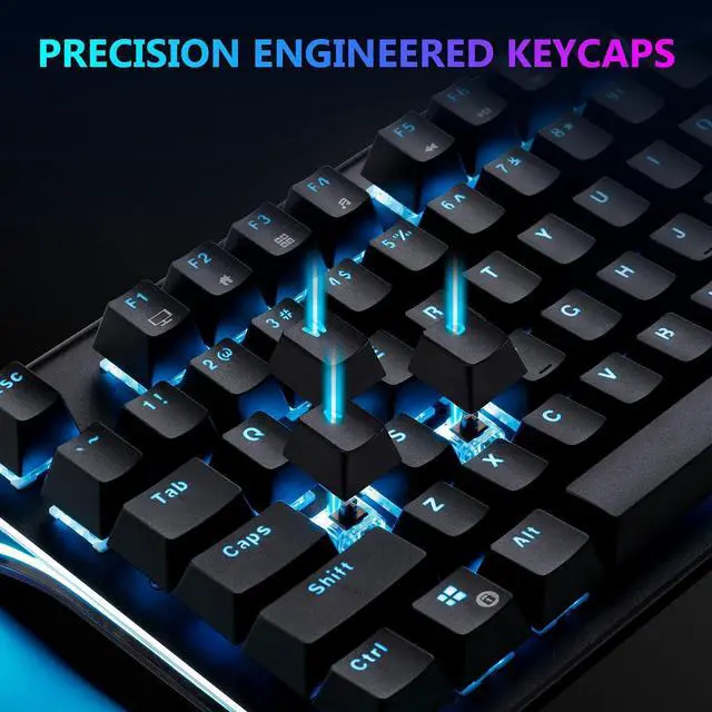 Alt view image 3 of 7 - Z-Edge RGB LED Backlight 108 Keys Gaming Keyboard,USB Wired Mechanical Keyboard, Computer Gaming Keyboard for Windows PC Gamers