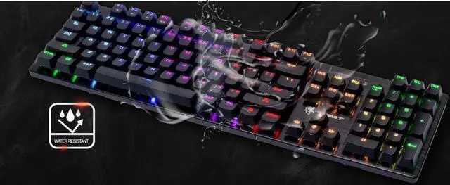 Alt view image 6 of 6 - Digifast LK32 Mechanical Gaming Keyboard | RGB Backlit Gaming Keyboard - Optical Linear Switches - 100 Million Durability | Customizable Color | Textured Surface | Water-Resistant Design (Black)