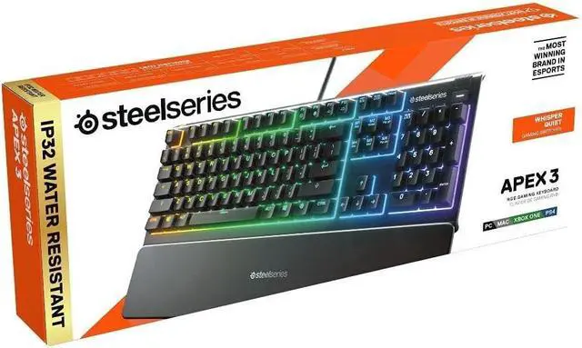 Alt view image 4 of 7 - STEELSERIES APEX 3 KEYBOARD- US