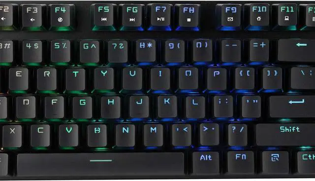 Alt view image 2 of 5 - Adesso AKB-650EB RGB Programmable Mechanical Gaming Keyboard with Detachable Magnetic Palmrest