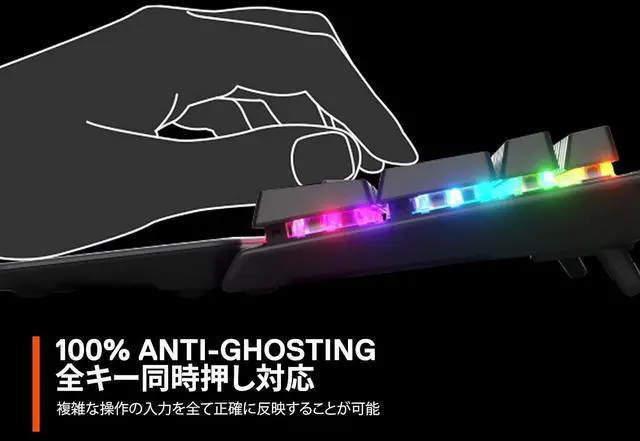 Alt view image 5 of 7 - SteelSeries Apex 5 64537 Gaming Keyboard, Wired Hybrid Mechanical Switch, Japanese Layout, OLED Display