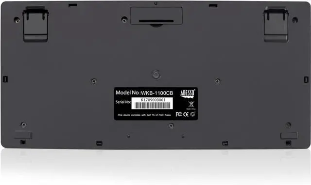 Alt view image 4 of 7 - Adesso WKB-1100CB Natural Ergonomic Wireless Spill Resistant Mini Keyboard & Mouse Combo