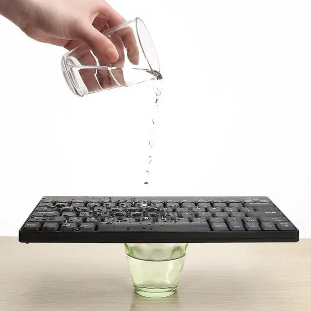 Alt view image 5 of 7 - Adesso WKB-1100CB Natural Ergonomic Wireless Spill Resistant Mini Keyboard & Mouse Combo