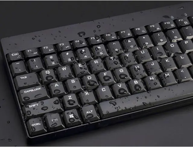Alt view image 6 of 7 - Adesso WKB-1100CB Natural Ergonomic Wireless Spill Resistant Mini Keyboard & Mouse Combo