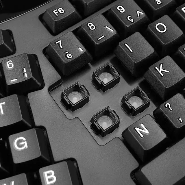 Alt view image 6 of 7 - Adesso WKB-1500CB-FR Wireless Ergonomic Keyboard and Mouse Combo, 24GHz RF, Split Design, Adjustable DPI Mouse, French QWERTY Layout, Integrated Palm Rest, 30 ft Range