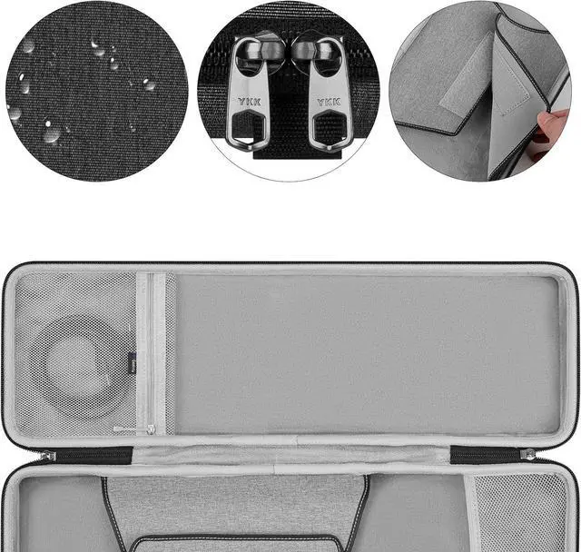 Alt view image 2 of 6 - Geekria 65% Keyboard+Mouse Combo Case, Hard Shell Travel Carrying Bag for 68 Keys Compact Keyboard, Compatible with Keychron K6, Nuphy Halo65
