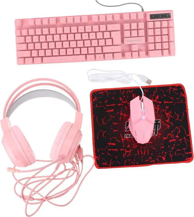 Main image of Gadpiparty 1set Wired Gaming Mouse Keyboard Headset Ergonomic Memory Non- Mouse Pad for Office and Gaming Use