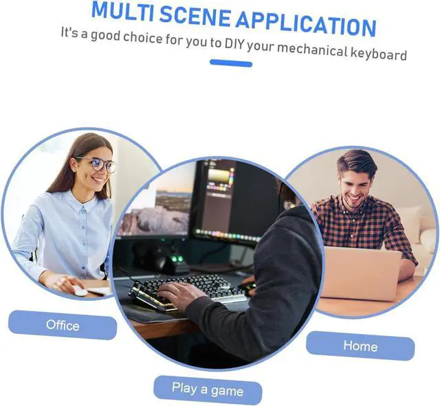 Alt view image 3 of 7 - Gadpiparty 1set Wired Gaming Mouse Keyboard Headset Ergonomic Memory Non- Mouse Pad for Office and Gaming Use