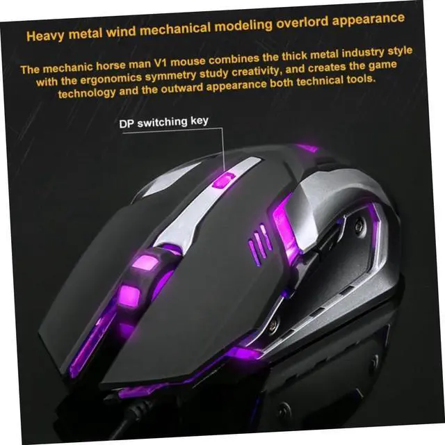 Alt view image 3 of 7 - Gadpiparty Cool Rainbow Backlit Mechanical Keyboard and Mouse USB Wired Gaming Gear High-Elastic Keys Panel and