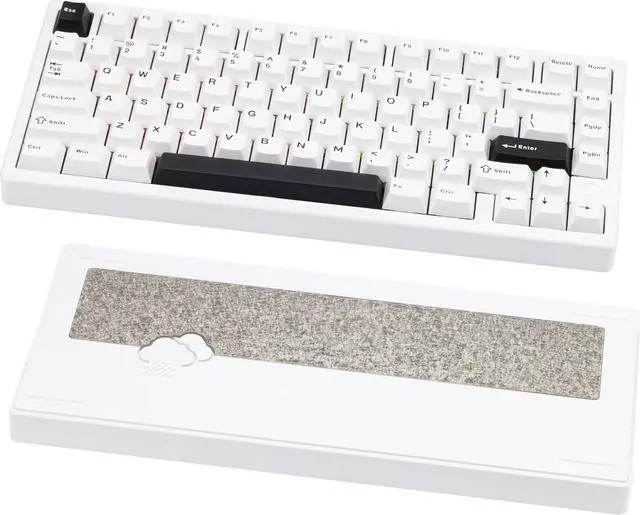 Main image of KEEBMONKEY WOBKEY Rainy 75 Aluminum Violet/Cocoa Switches Mechanical Keyboard with Superior Acoustics, Wired, BT, 2.4G Wireless Connectivity, RGB/FR4/Silver SUS304/7000mAh/Cocoa Switch (Pro - Luna)