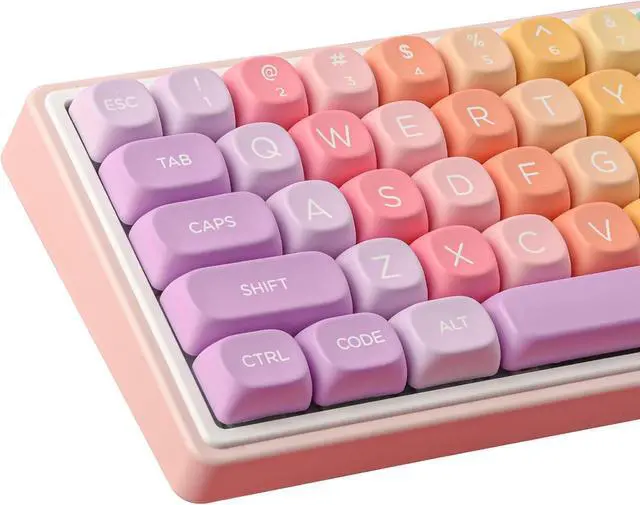 Main image of Tsungup MOA Profile Keycaps,PBT Cute Rainbow Candy Keycaps 126 Keys Dye-Sublimation Custom Keycap Set with Keycap Puller for Cherry Gateron MX Swithes Mechanical Keyboards