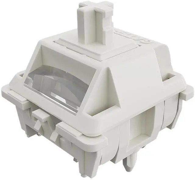 Main image of Gateron Smoothie Keyboard Switch for Mechanical Gaming Keyboard,Linear 40gf 5-Pin Factory Pre-lubed 22mm Dual-Stage Spring RGB LED Full POM White Keyboard Switch(Smoothie 72PCS)