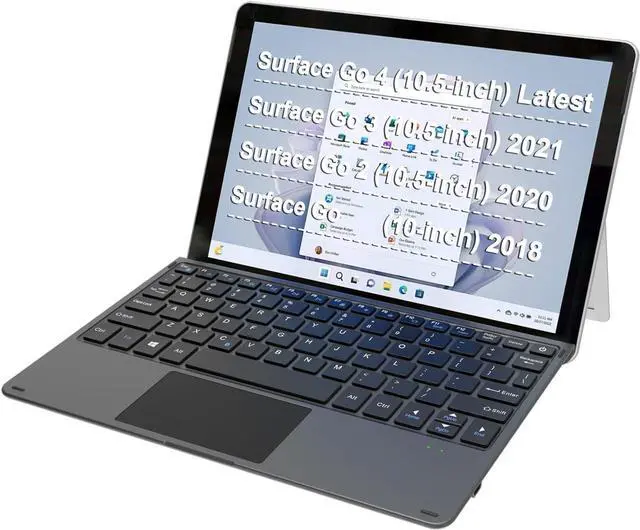 Main image of Arteck Microsoft Surface Go 10.5-inch Type Cover, Ultra-Slim Portable Bluetooth Wireless Keyboard with Touchpad for Latest Surface Go 4, 3 (2021), 2 (2020) and Built-in Rechargeable Battery