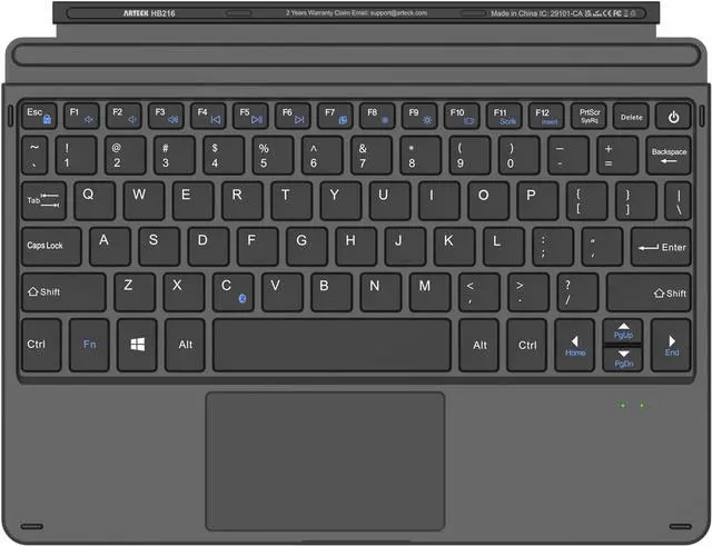 Alt view image 2 of 7 - Arteck Microsoft Surface Go 10.5-inch Type Cover, Ultra-Slim Portable Bluetooth Wireless Keyboard with Touchpad for Latest Surface Go 4, 3 (2021), 2 (2020) and Built-in Rechargeable Battery