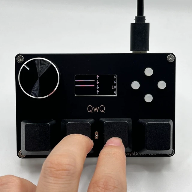 Alt view image 7 of 7 - SayoDevice O3C++ OSU Keyboard Rapid Trigger Hall Magnetic Linear Switches | Support DKS With Outemu Pink Switches Keyboard with Knob and Screen Copy Paste Shotcut Macro Hotswap Mini Keypad