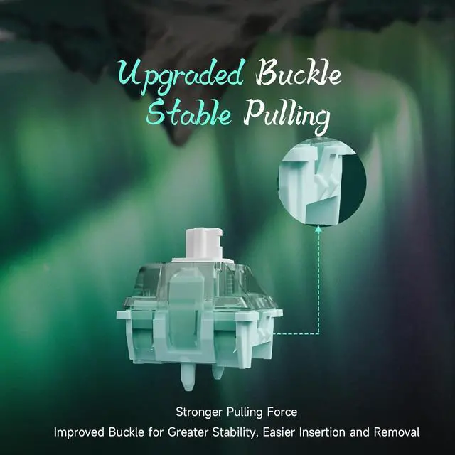 Alt view image 6 of 7 - GATERON Magnetic Jade Pro Keyboard Switches, Linear Factory Pre-lubed Freely Setting Pre-Travel 20 mm Longer Spring Key Switches for Mechanical Keyboard (70 Pieces)