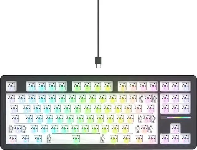Main image of GTSP - 75% Custom Barebones Keyboard Kit, Keyboard Joint, Quiet, TKL, Gaming PCB, 3 Pin/5 Pin Switch with RGB South Facing for Win/Mac (M87 Kit-Black)