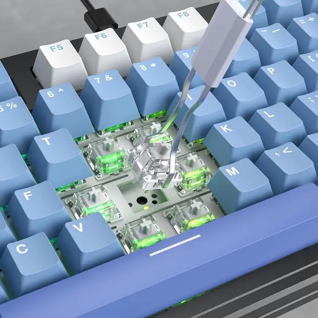 Alt view image 4 of 6 - GTSP - 75% Custom Barebones Keyboard Kit, Keyboard Joint, Quiet, TKL, Gaming PCB, 3 Pin/5 Pin Switch with RGB South Facing for Win/Mac (M87 Kit-Black)