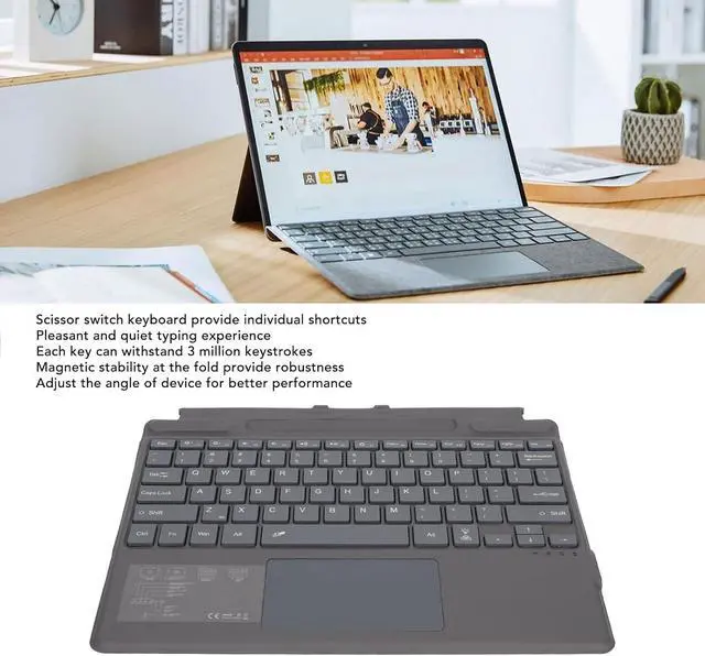 Alt view image 6 of 7 - Gaming Keyboard,Notebook Keyboard Gaming Keyboards Pc Gaming Keyboards Ultra Slim Portable with Touchpad Colorful Backlight Built in Battery
