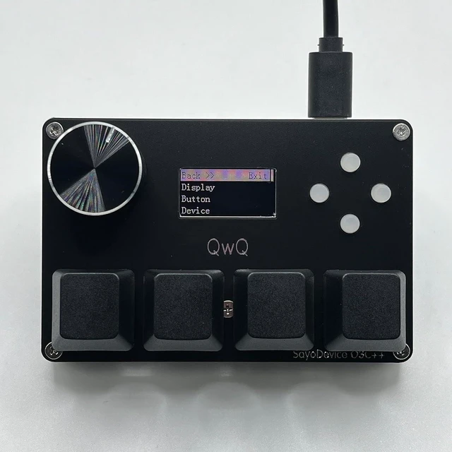 Alt view image 6 of 7 - SayoDevice O3C++ OSU Keyboard Rapid Trigger Hall Magnetic Linear Switches | Support DKS With Outemu Pink Switches Keyboard with Knob and Screen Copy Paste Shotcut Macro Hotswap Mini Keypad