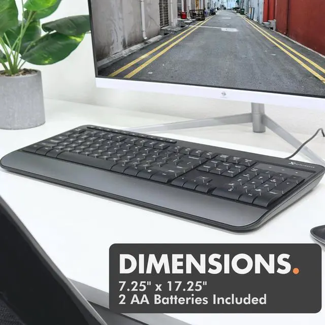 Alt view image 7 of 7 - X9 Wired Keyboard - Comfortable Typing - Ergonomic Full Size USB Keyboard with Wrist Rest, Number Pad, Multimedia and 114 Keys - External Computer Keyboard for Laptop, Desktop and Office PC