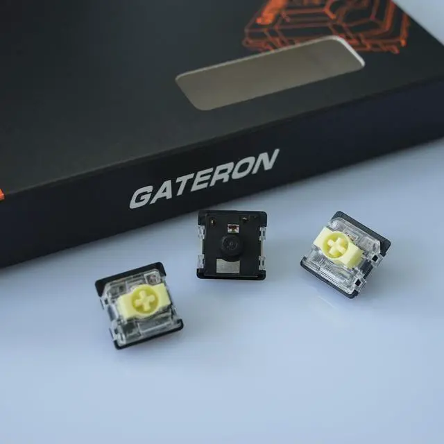 Alt view image 2 of 5 - GATERON KS-33 Low Profile Banana Keyboard Switches, Tactile 65gf 3 Pin RGB LED Factory Pre-lubed for MX Mechanical Keyboard (110)