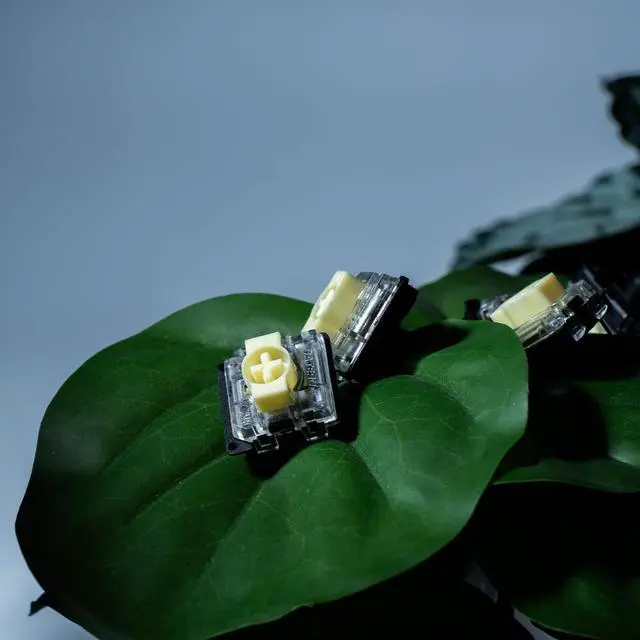 Alt view image 3 of 5 - GATERON KS-33 Low Profile Banana Keyboard Switches, Tactile 65gf 3 Pin RGB LED Factory Pre-lubed for MX Mechanical Keyboard (110)